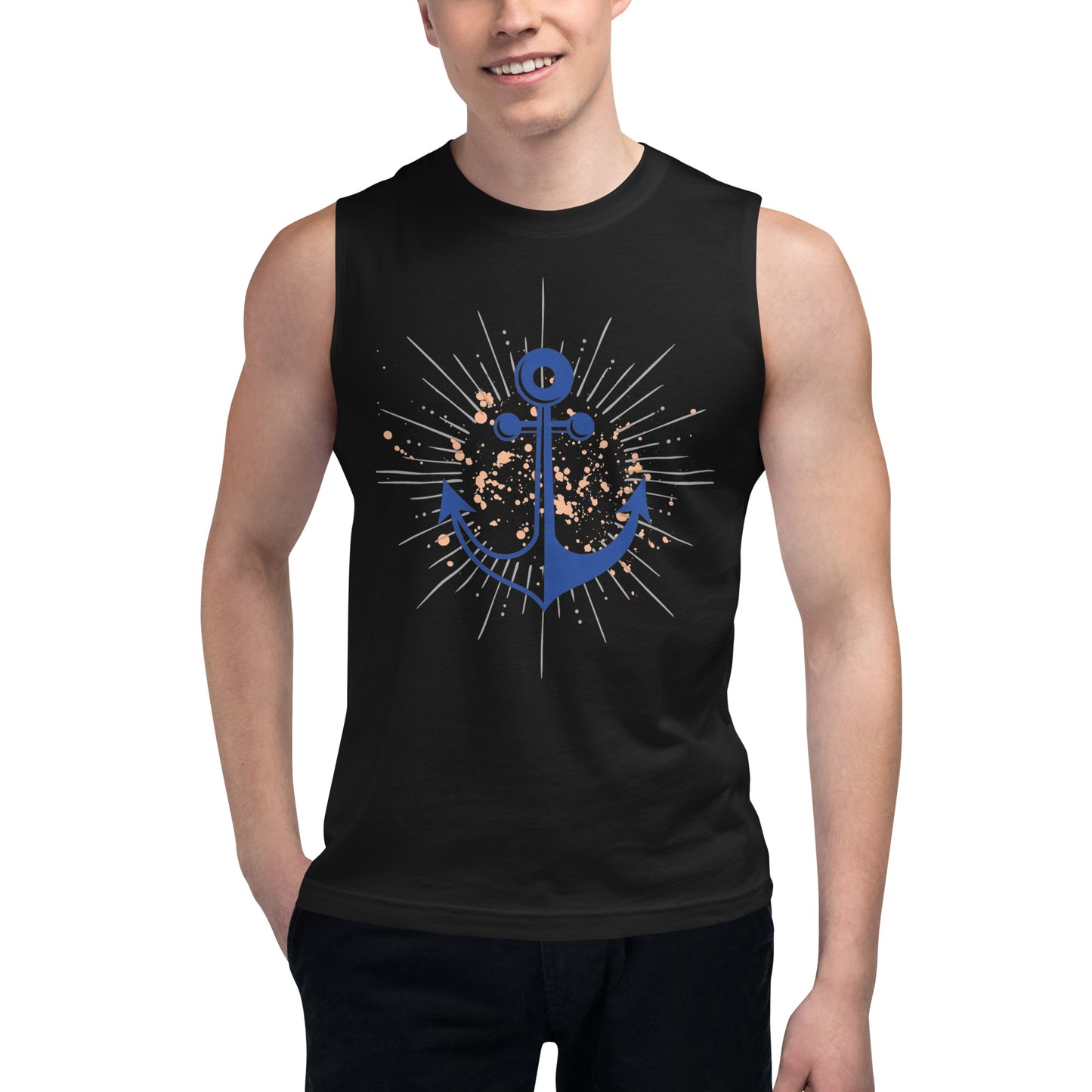 Unisex Muscle Shirt - Anchor Design